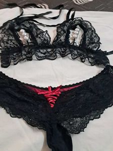 Like  New  Garter  Belt Bra N Panty  Combo