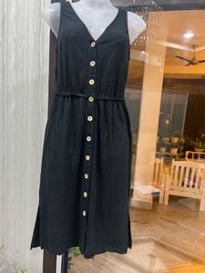 Black Button-Down Dress