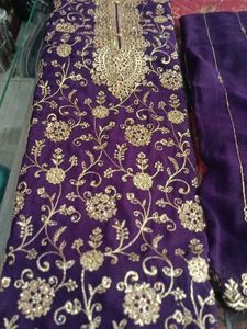 Embroidered Purple Salwar Kameez
