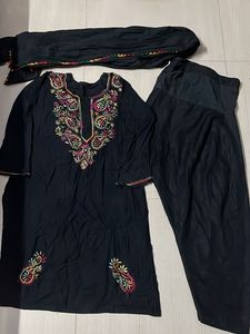 Embroidered Black Salwar Kameez Suit