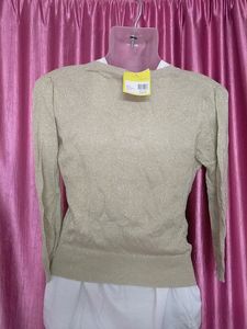 Gold Glittery 🌟 Imported Cardigan With Tag