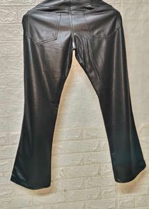 Latex Style Black Trousers For Medium Size Women