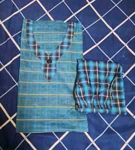 Khadi Cotton Kurti And Pant Set