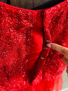 Red Stitched Top