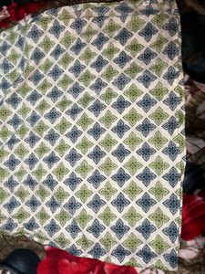 both Patterned Sleeveless Top and long kurti