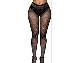 Sparkling Rhinestone Fishnet Stockings
