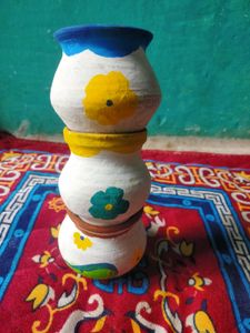 Hand-Painted Plant Pot 🤍💚❤️🌺🌹🌼