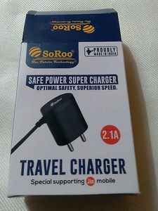 SoRoo Travel Charger - 2.1A - Jio Compatible