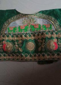 Green saree and blouse