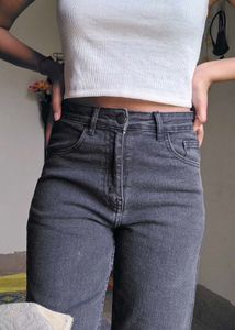 New Grey Straight Jeans...