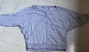 Gray Rayon T-shirt/ Casual Top (Size : L)