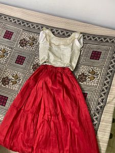 Lehenga Choli With Crop Top