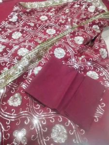 Party Wear Saree With Blouse