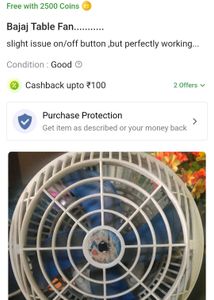 Bajaj Table Fan - Good Condition