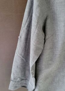 Embroidered Grey Tunic Top