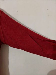 Maroon Embroidered Kaftan Dress