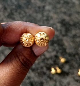 Gold Plated Stud Earrings Pack Of 6