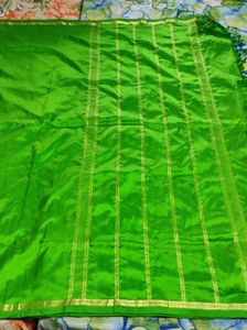 Leaf Green Silk Saree