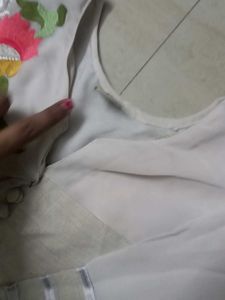 Khadi Cotton Kurta With Fine Embroidery