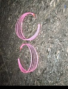 Trendy Big Blue And Pink Hoops Combo.