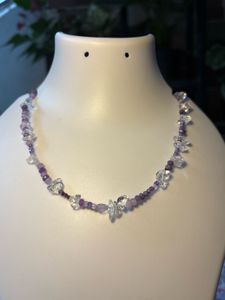 Amethyst &amp; Crystal Beaded Necklace