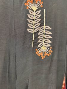Raw Silk Ethnic Gown