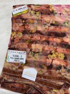 Floral Print Saree Available In 4 Different Shades