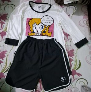 Black Sports Pant And Top
