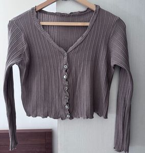 Ribbed Knit Cardigan