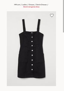 Black Denim Button-Up Dress