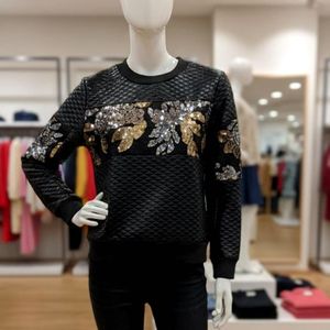 Black Sequin Sweatshirt