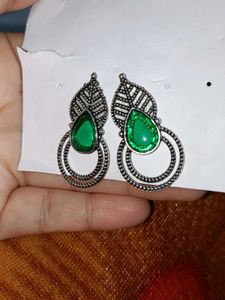 Green Stone Earrings