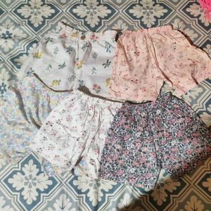 Girls Floral Shorts Bundle