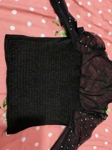 Sheer Embellished Top
