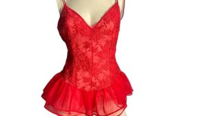 Lace Red Body Suit