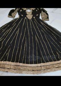 Designer Black Zari Work Anarkali Dress Fixed Pric