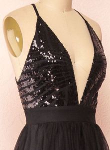 Black Sequin Gown