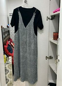 Black Korean Glittery Dress