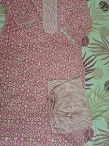 Printed Pink Kurta