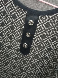 Patterned Long Sleeve Top