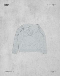 Grey Distressed Y2K Hoodie