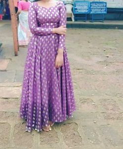 Purple Lehenga with Silver Accents