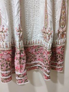 Embroidered White Kurta