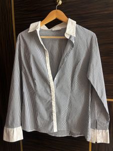 Striped Button-Down Shirt