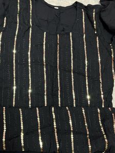 Shiny Black Kurta ✨