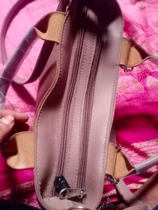 Blue Cherry Striped Handbag