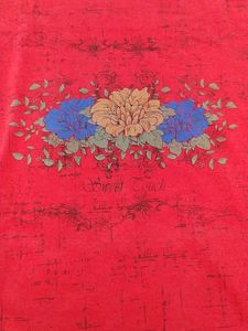 Women Red Colour Longe Wear T Shirt