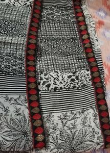 Super White Printed Saree
