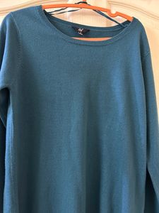 Fig Teal Round Neck Pullover