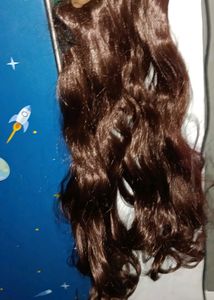 Hair Extension With 5clips ( Light Brown)